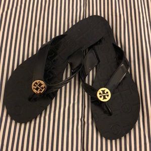 Navy Tory Burch Jelly Flip Flop